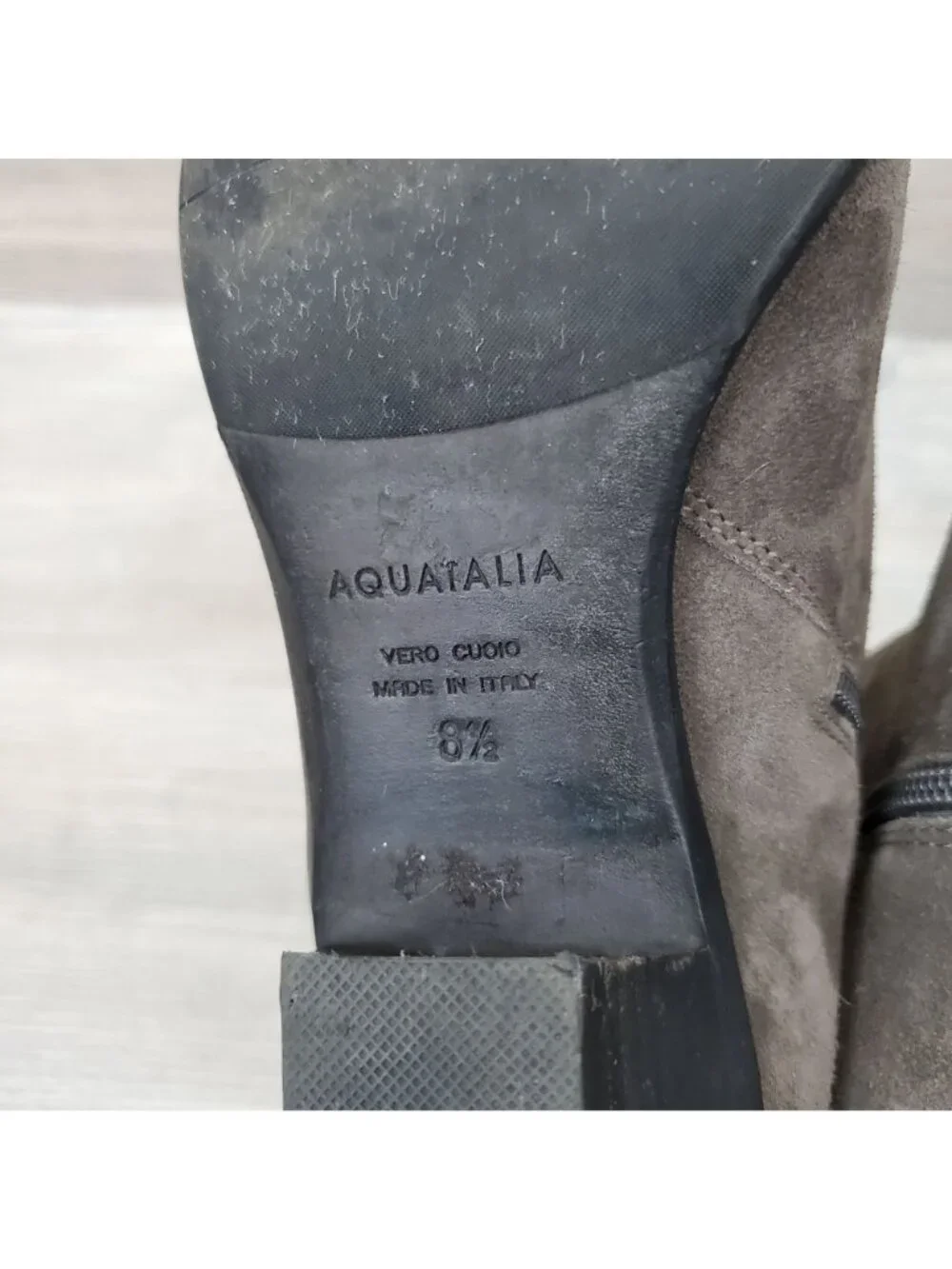 Aquatalia Fire Waterproof Suede bootie in taupe